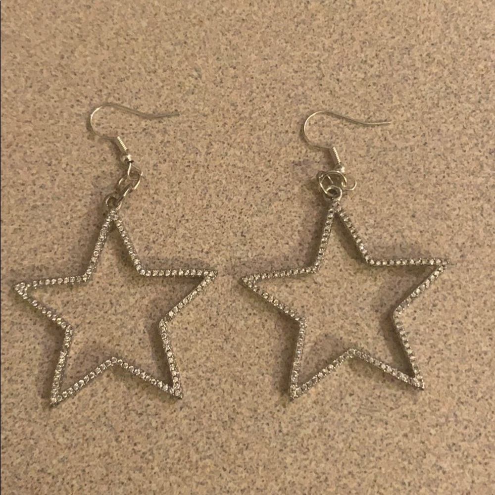 silver star earrings